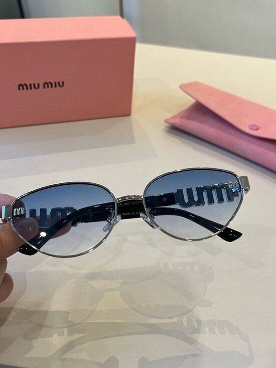 Miu Miu Cat-Eye Sunglasses with Blue Lenses main image 8